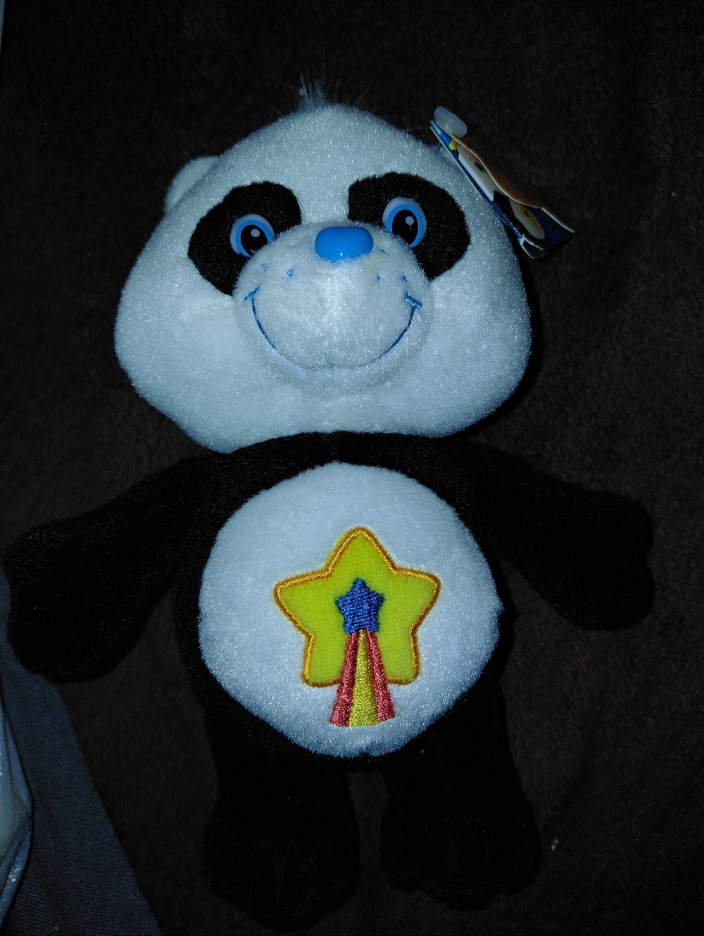 Care Bear perfect Plush Panda Stuffed Toy in White and Black with Star Patch